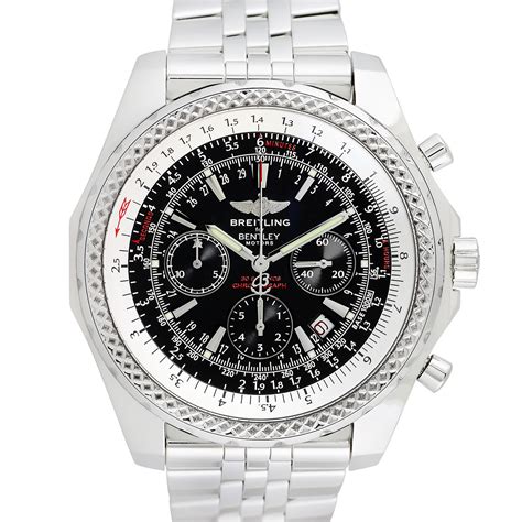 breitling bentley chronograph white dial stainless steel strap|Breitling Bentley a25362 price.